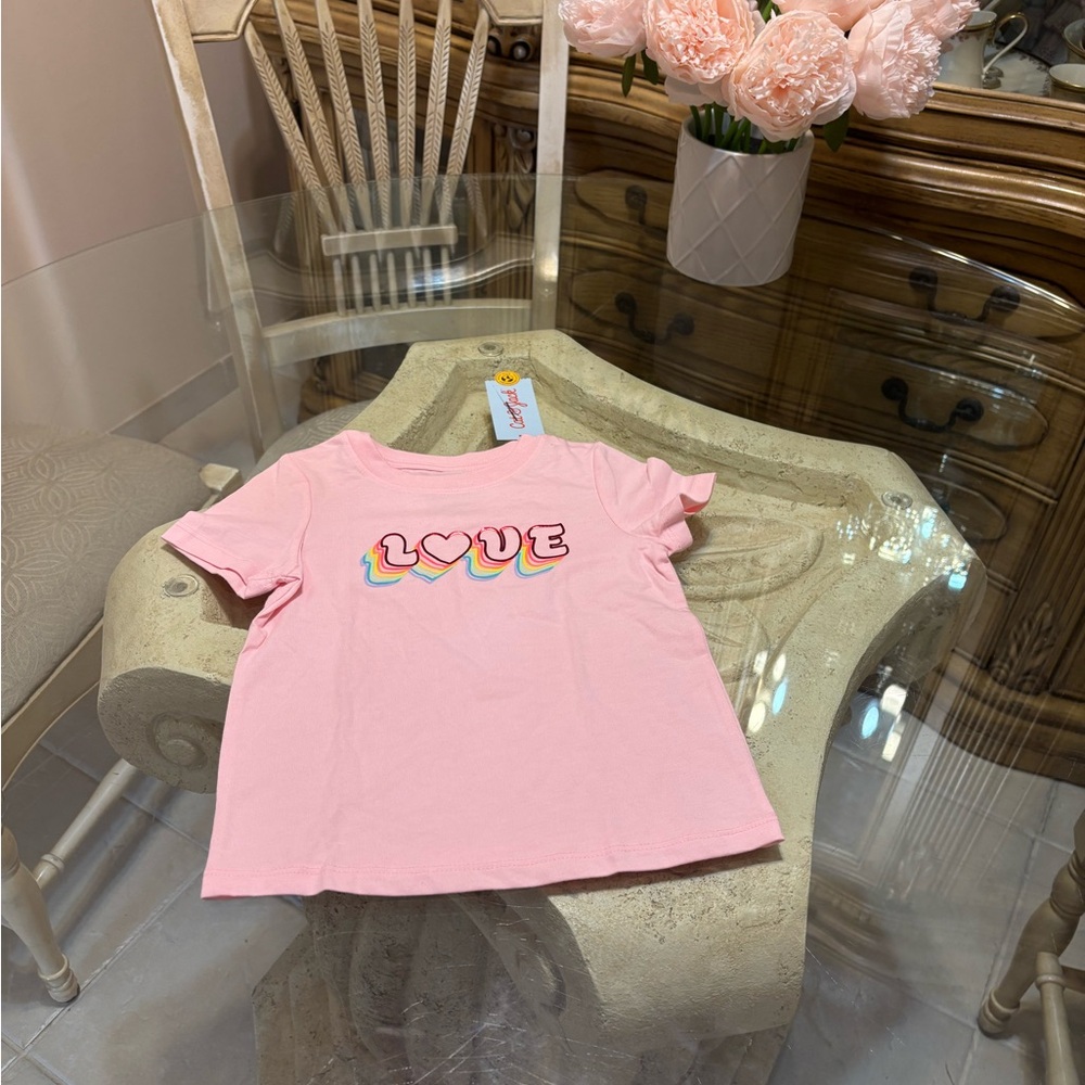 Pink Kids Shirt with 'Love' Design